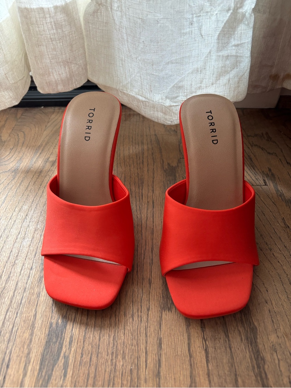 Torrid (WW) New Bright Orange Open-Toe Slide Mules